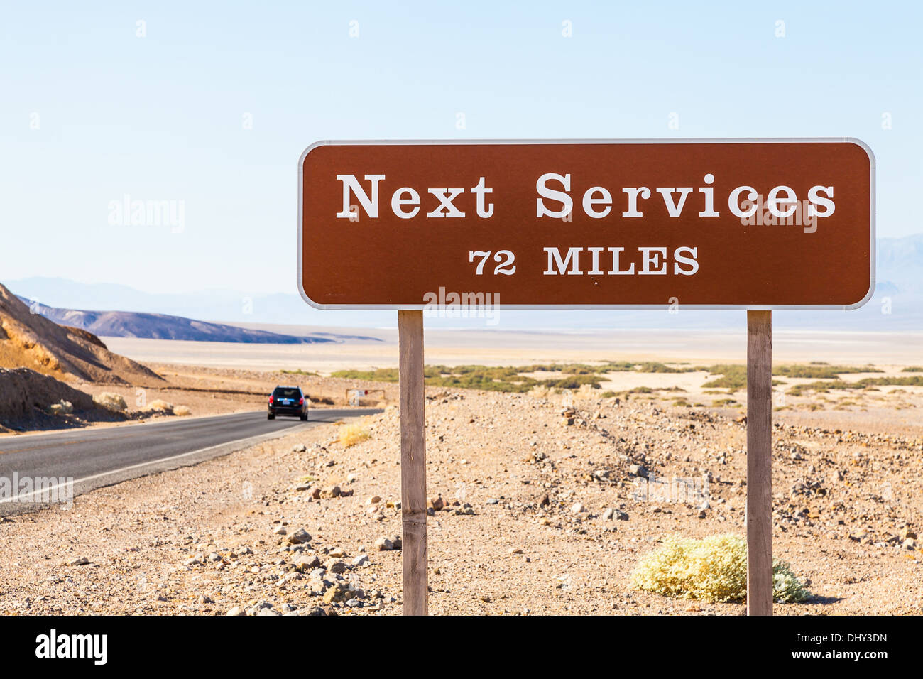 Death Valley, Stati Uniti d'America. Prossimo servizio streetsight utile per il concetto di viaggio Foto Stock