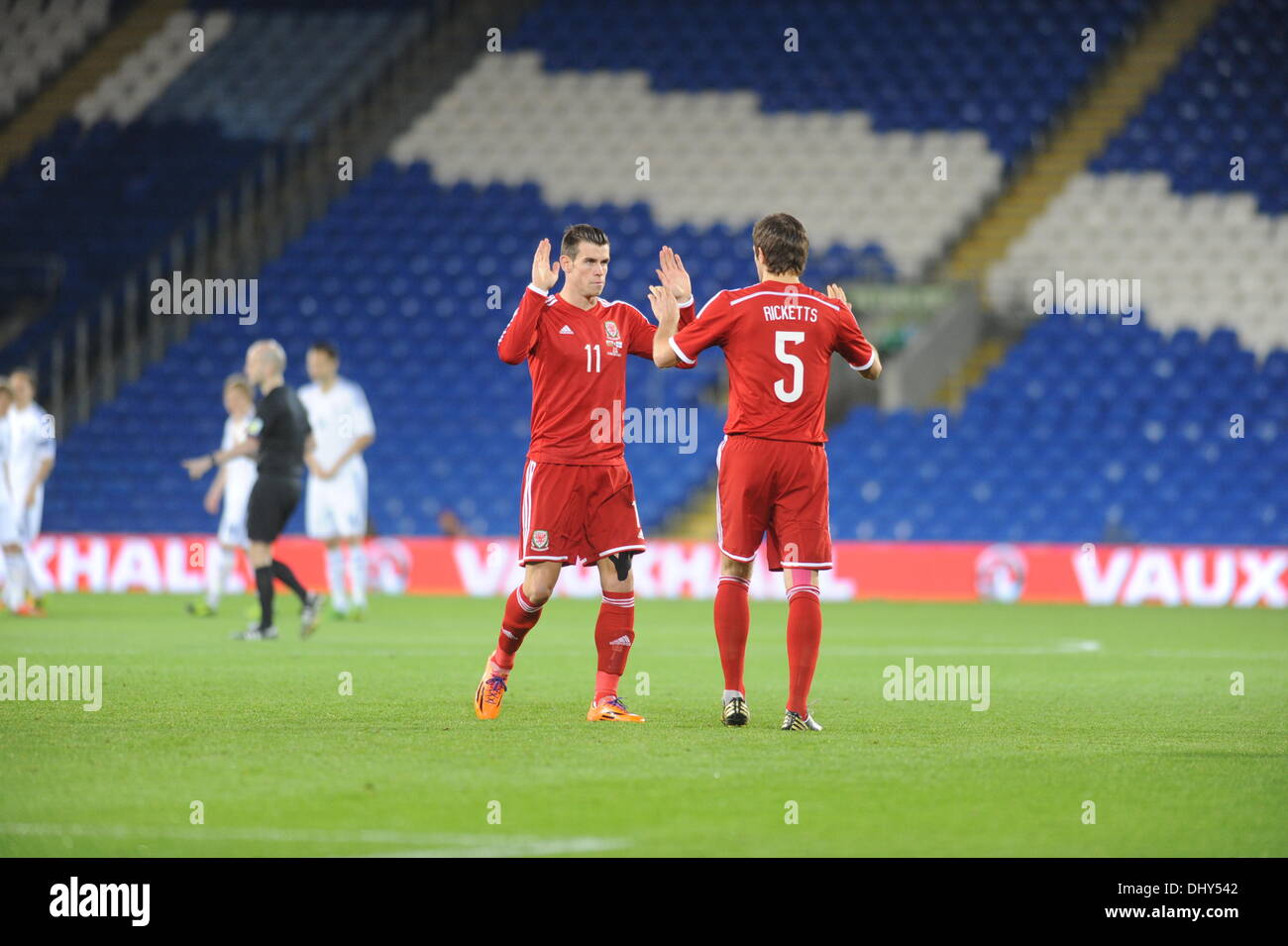 Cardiff, Galles, UK. Il 16 novembre 2013. Il Galles v Finlandia Vauxhall amichevole internazionale : Gareth Bale del Galles. Credito: Phil Rees/Alamy Live News Foto Stock