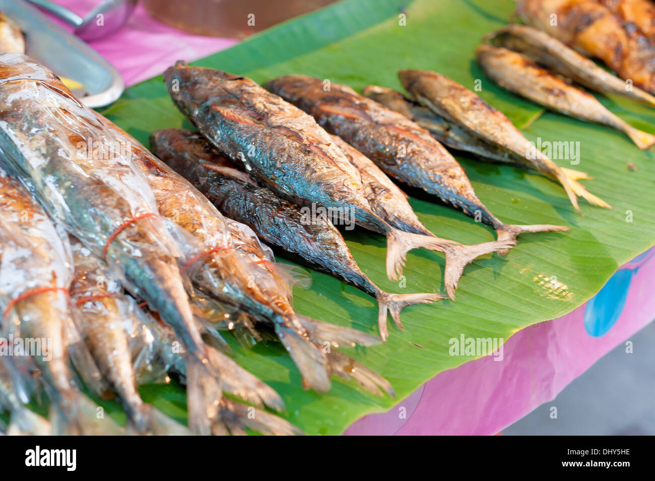 Thai street food stallo stradale di Bangkok Foto Stock
