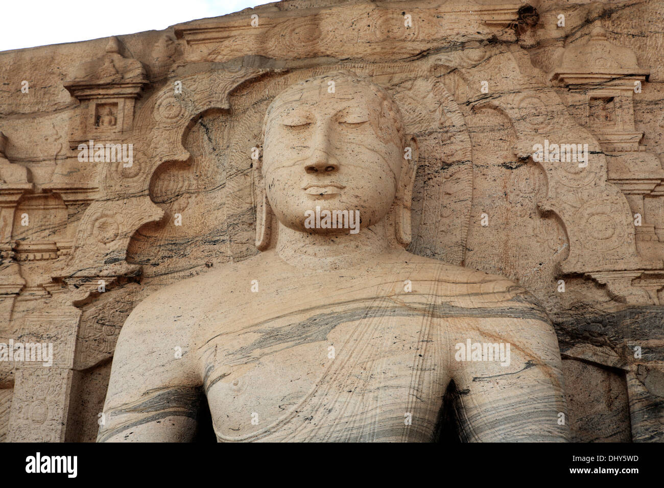 Scultura di Buddha (XII secolo), Gal Vihara, Sri Lanka Foto Stock