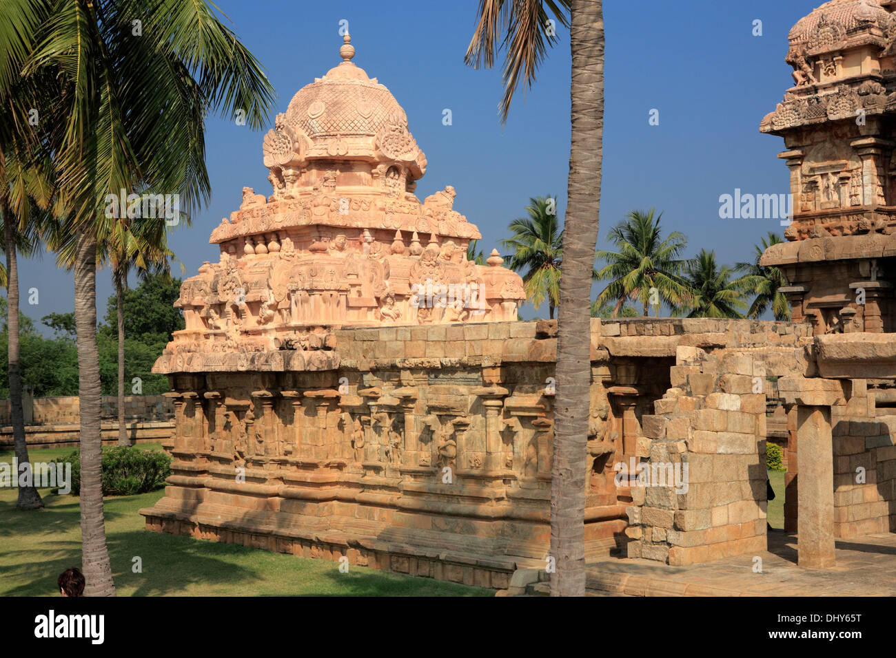 Tempio Brihadeeswarar (XI secolo), Gangaikonda Cholapuram, Tamil Nadu, India Foto Stock