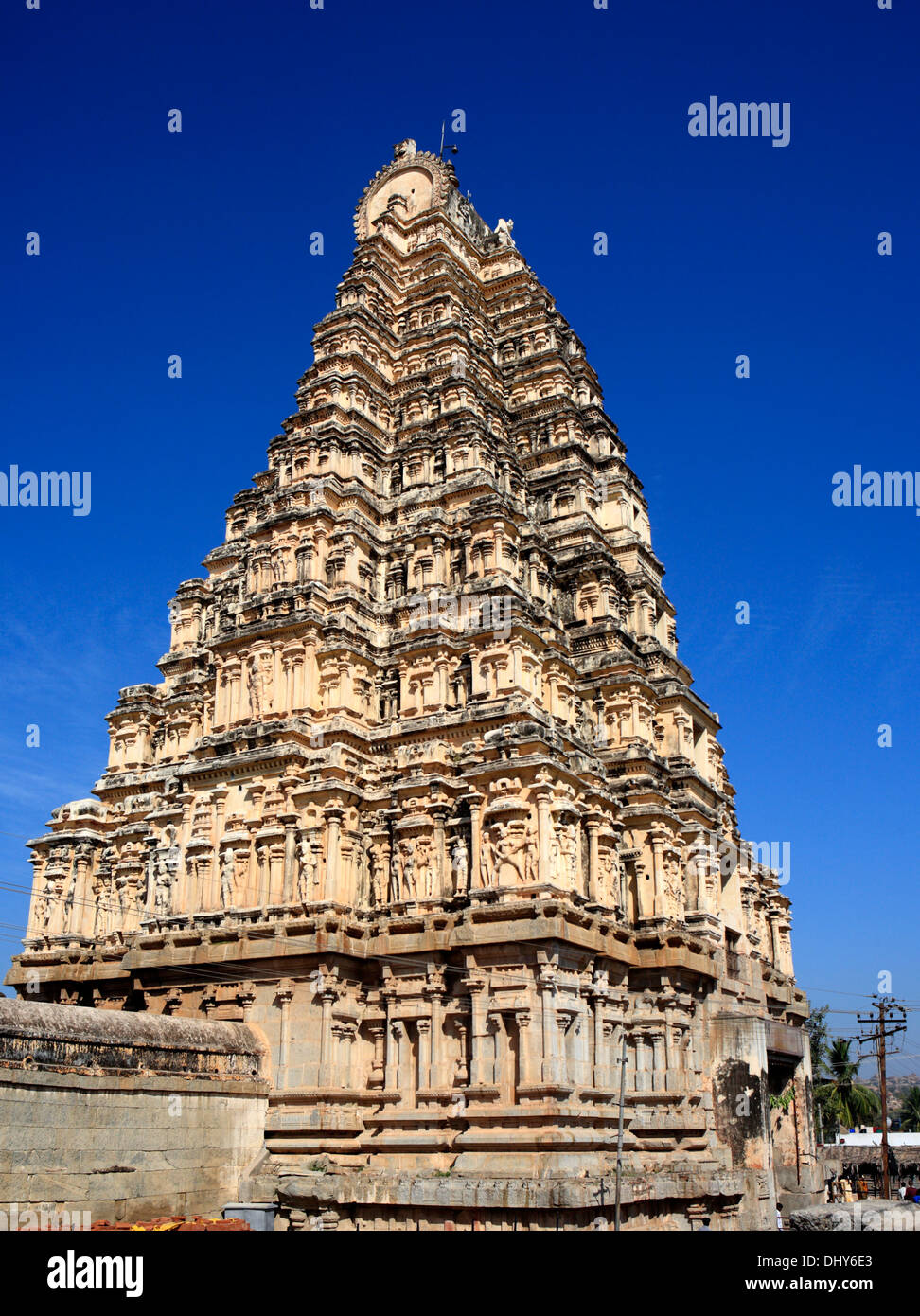 Tempio Virupaksha (1520), Hampi, Karnataka, India Foto Stock