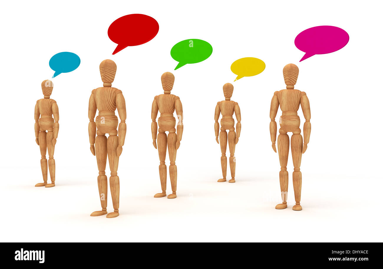 Persone che parlano Foto Stock