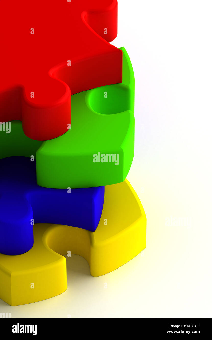 Puzzle colorato Foto Stock