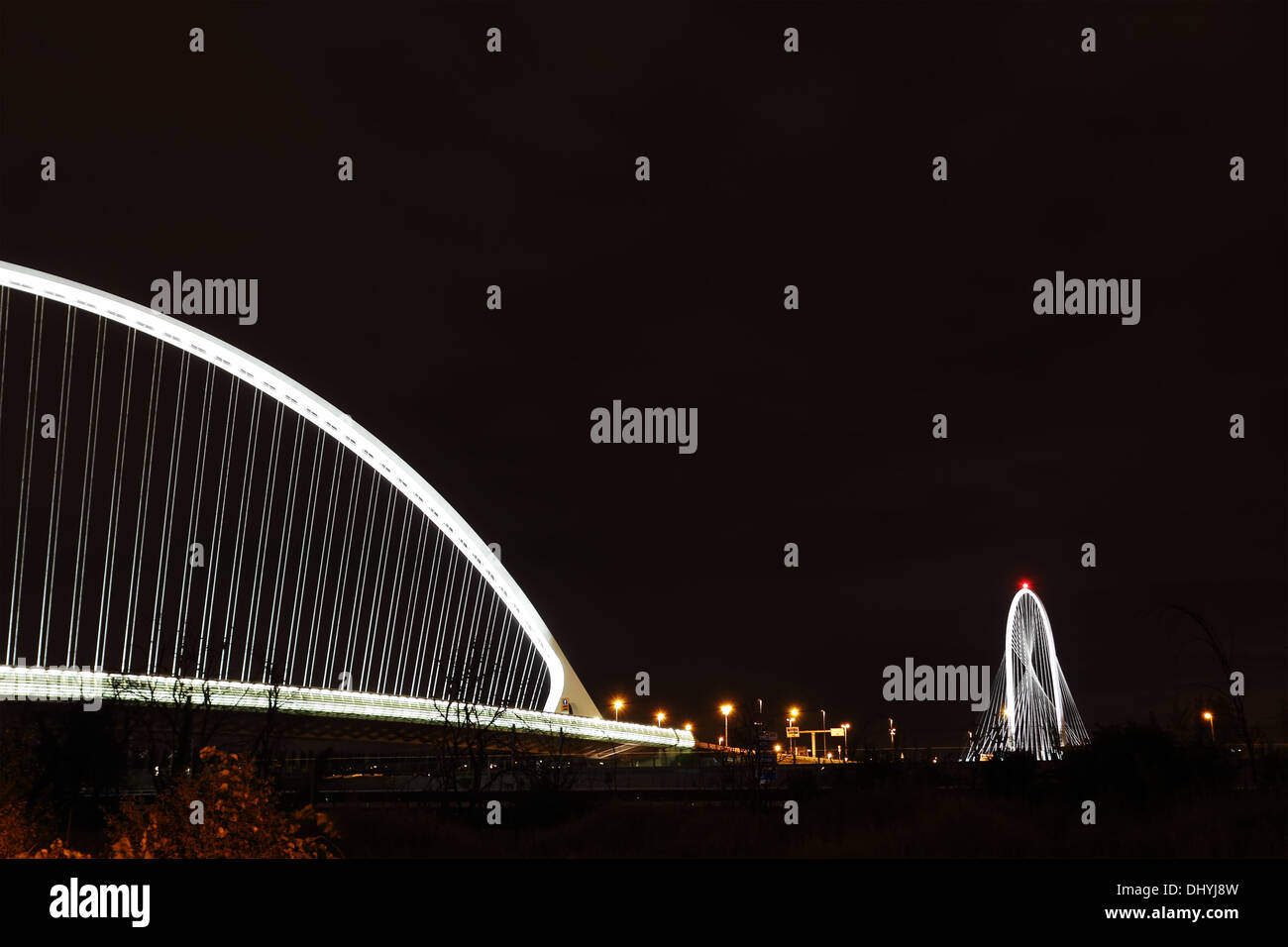 Ponte Calatrava a Reggio Emilia, Italia Foto Stock