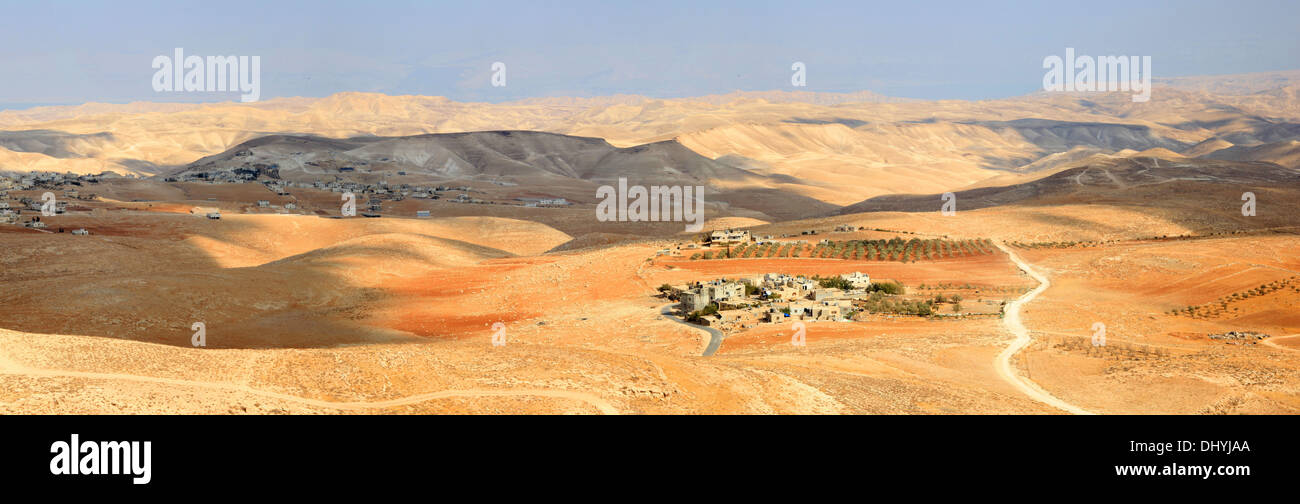 Il paesaggio del deserto in Cisgiordania Foto Stock