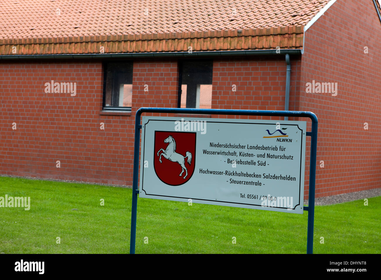 Flood-conservazione bacino del fiume Leine, Salzderhelden, Einbeck, Bassa Sassonia, Germania, Europa Foto Stock