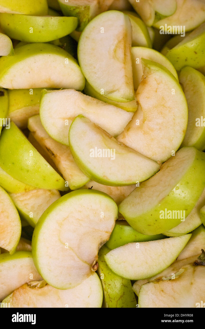 Preparate le mele pronta per la cottura per fare sidro di mela burro. Foto Stock
