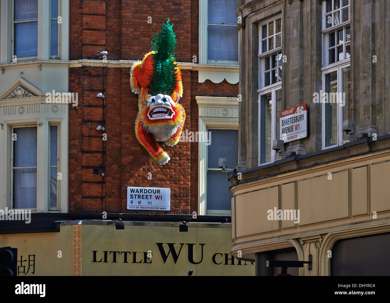 China Town London: il nome Chinatown è stato utilizzato in tempi diversi per descrivere i diversi luoghi in Londra Foto Stock