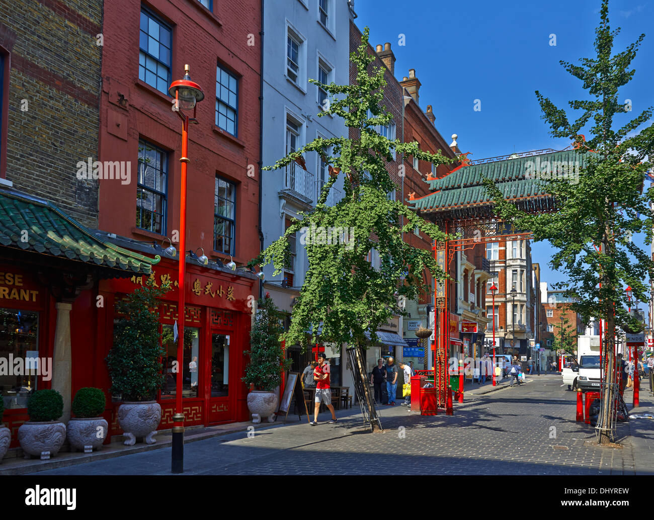 China Town London: il nome Chinatown è stato utilizzato in tempi diversi per descrivere i diversi luoghi in Londra Foto Stock