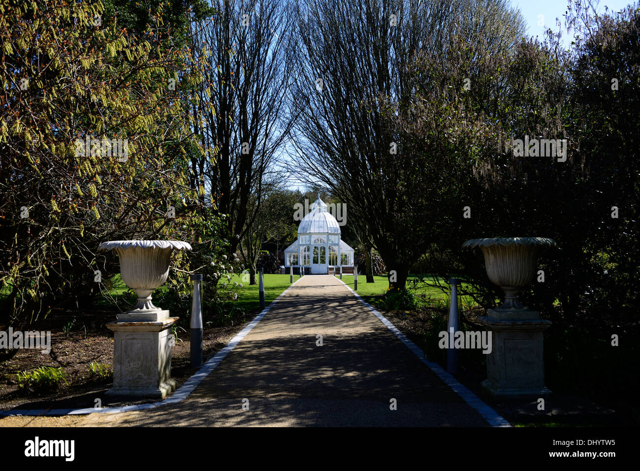 Il Castello di Malahide e giardini Dublino Irlanda talbot Botanic Gardens casa di vetro serra Foto Stock