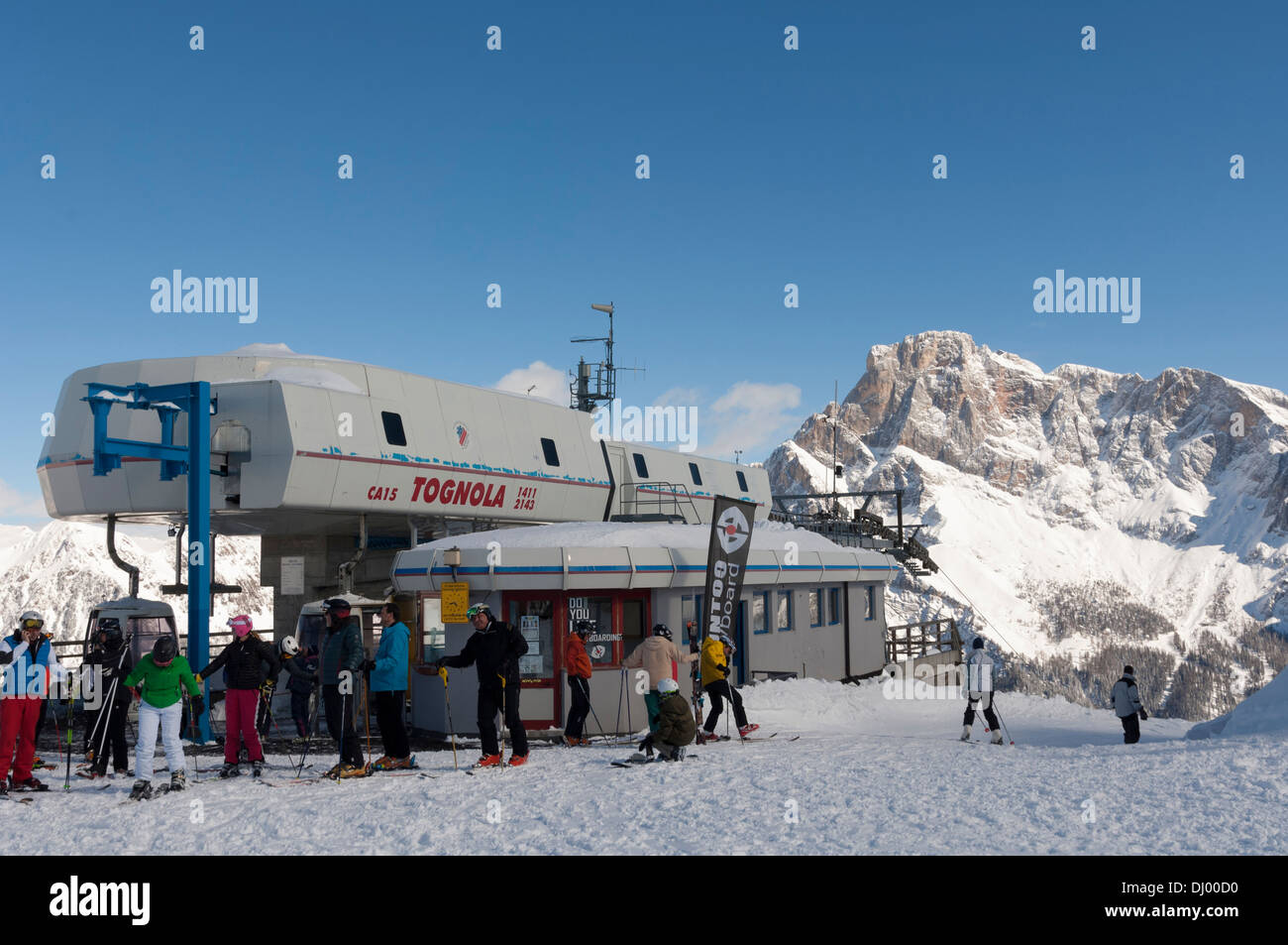Tognola ski lift, San Martino di Castrozza, Dolomiti. Foto Stock