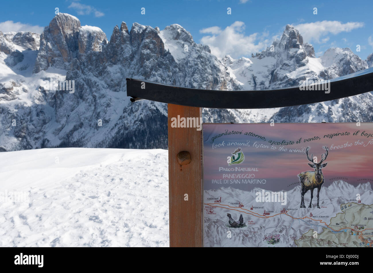 Ski lift, Pale di San Martino e di Paneveggio parco naturale, San Martino di Castrozza, Bolzano, Trentino Alto Adige. Foto Stock