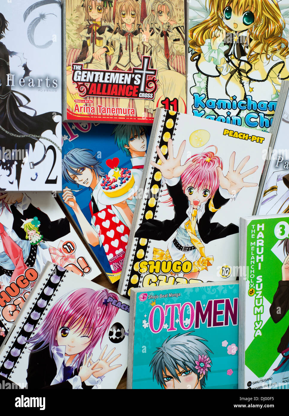 Una selezione di manga giapponese libri Foto Stock