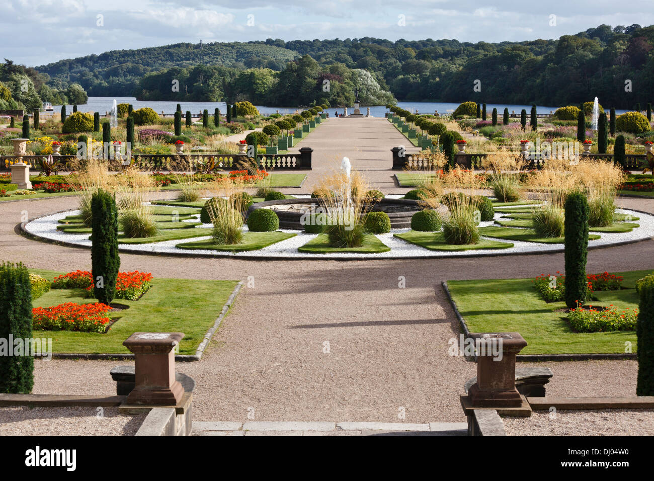 I giardini all'italiana, Trentham Gardens, Stoke-on-Trent, Staffordshire Foto Stock