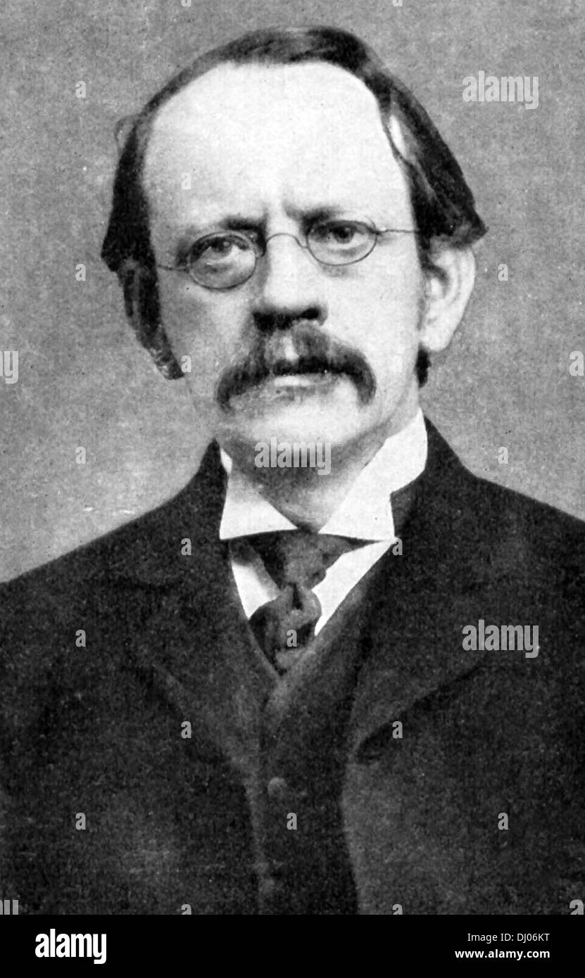 Sir Joseph John "J. J.' Thomson, rilevamento e identificazione dell'elettrone. Foto Stock