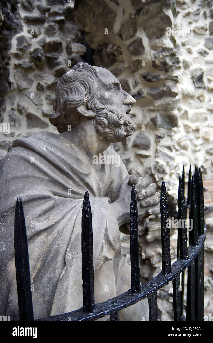Dettaglio del Calvario giardino scultura a St-Pauluskerk (St. La Chiesa di Paolo) ad Anversa, in Belgio Foto Stock