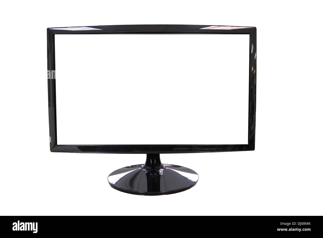 La Cornice LED dello schermo del computer su sfondo bianco. Foto Stock