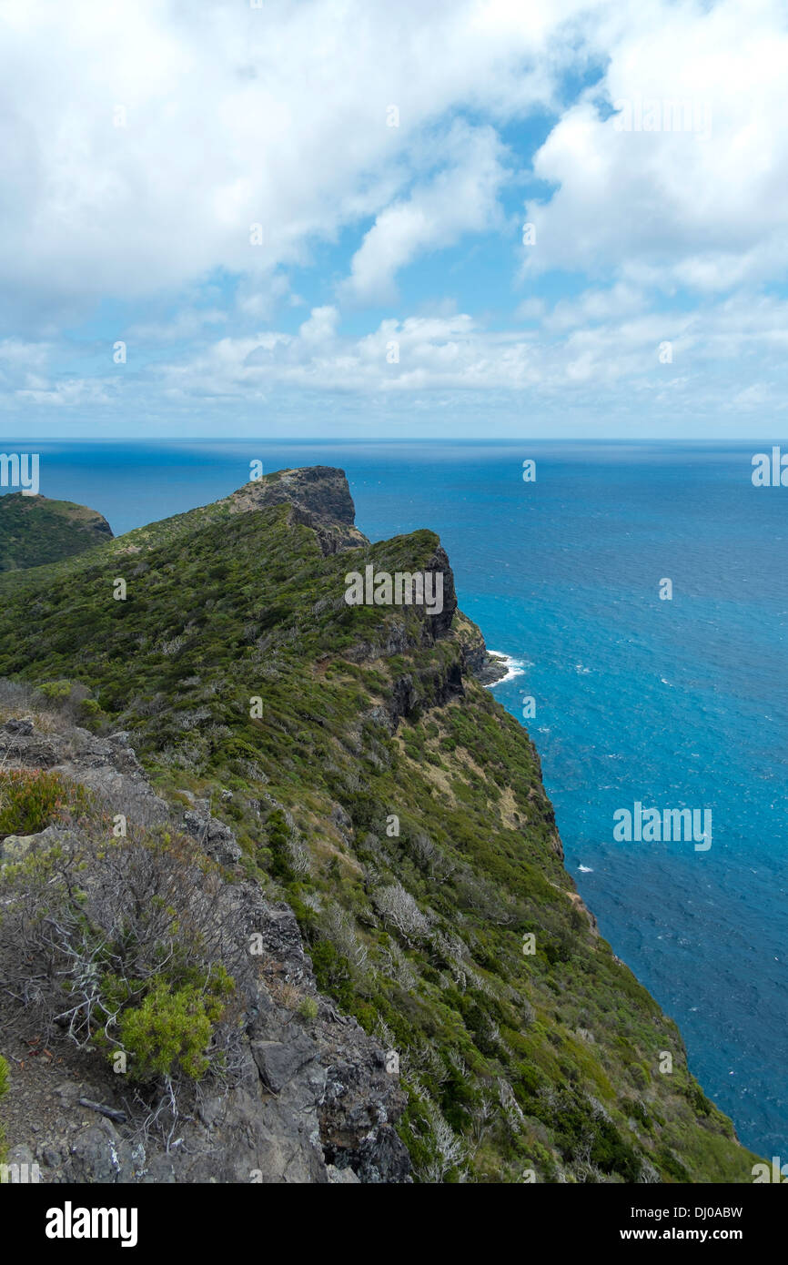 Vista dalla collina di Malabar percorso, Isola di Lord Howe, Australia Foto Stock