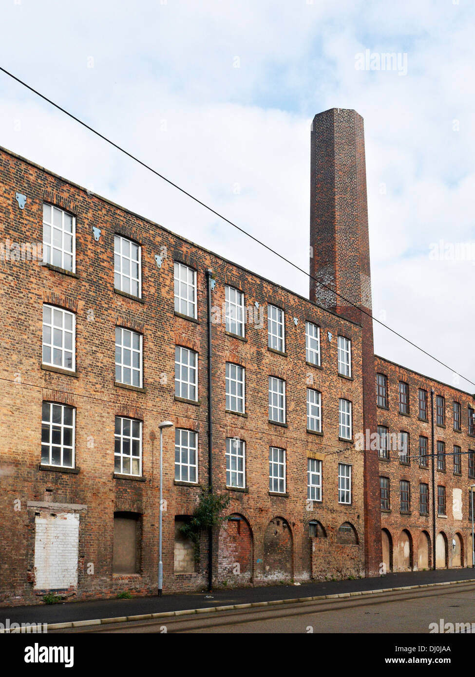 Chapeltown street mills & fabbriche in Manchester REGNO UNITO Foto Stock