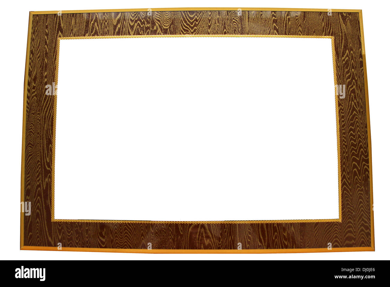 L'immagine telaio in legno su sfondo bianco. Foto Stock