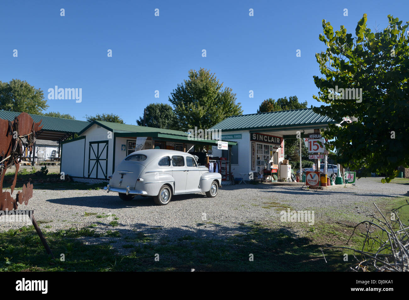 Gay-PARITA Sinclair gas station sulla storica Route 66, Missouri Foto Stock