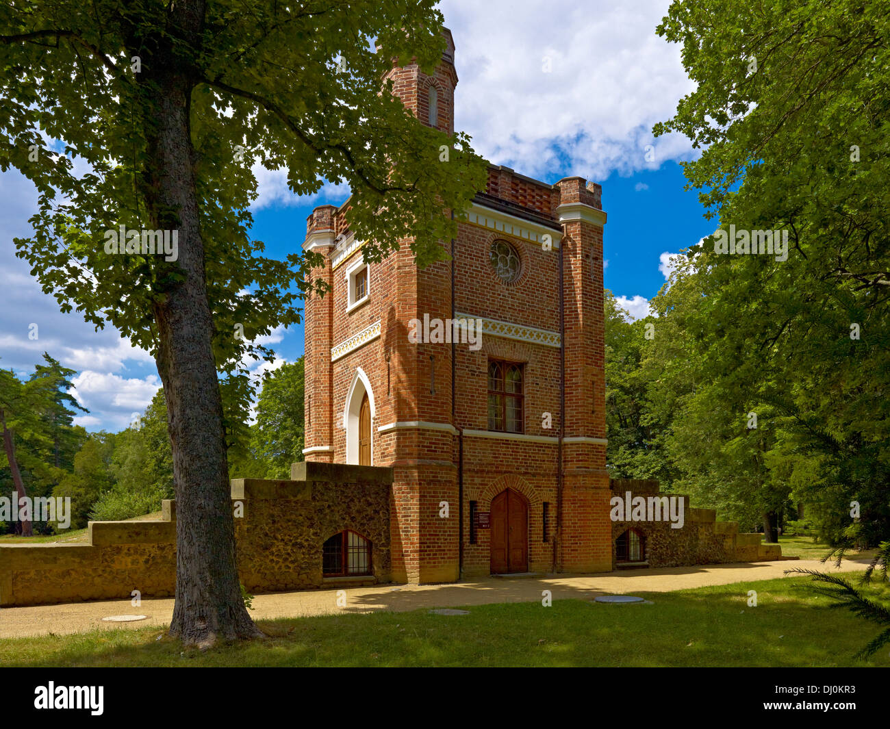 Schlangenhaus pavilion, Luisium giardino, Dessau, Sassonia-Anhalt, Germania Foto Stock