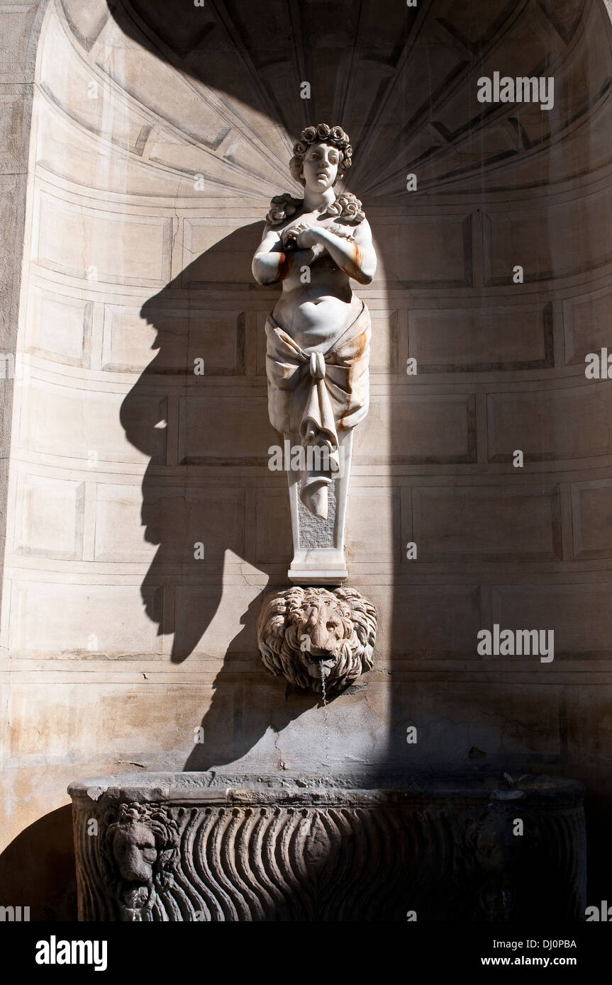 Fontana a piazza Capo di ferro, in Campo de' Fiori district, Roma, Italia Foto Stock