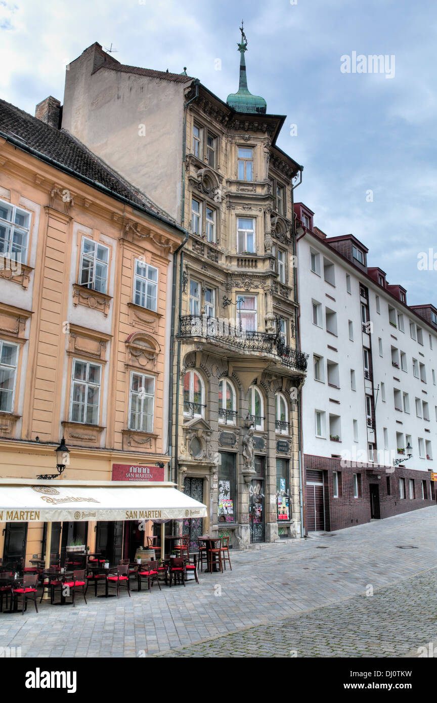 Street nella città vecchia, Bratislava, Slovacchia Foto Stock