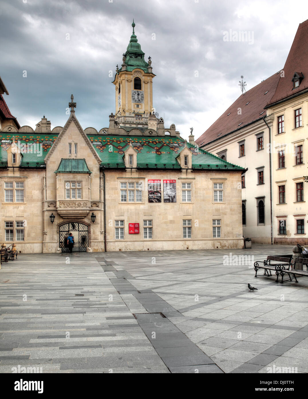 Primacialne Square nella città vecchia, Bratislava, Slovacchia Foto Stock