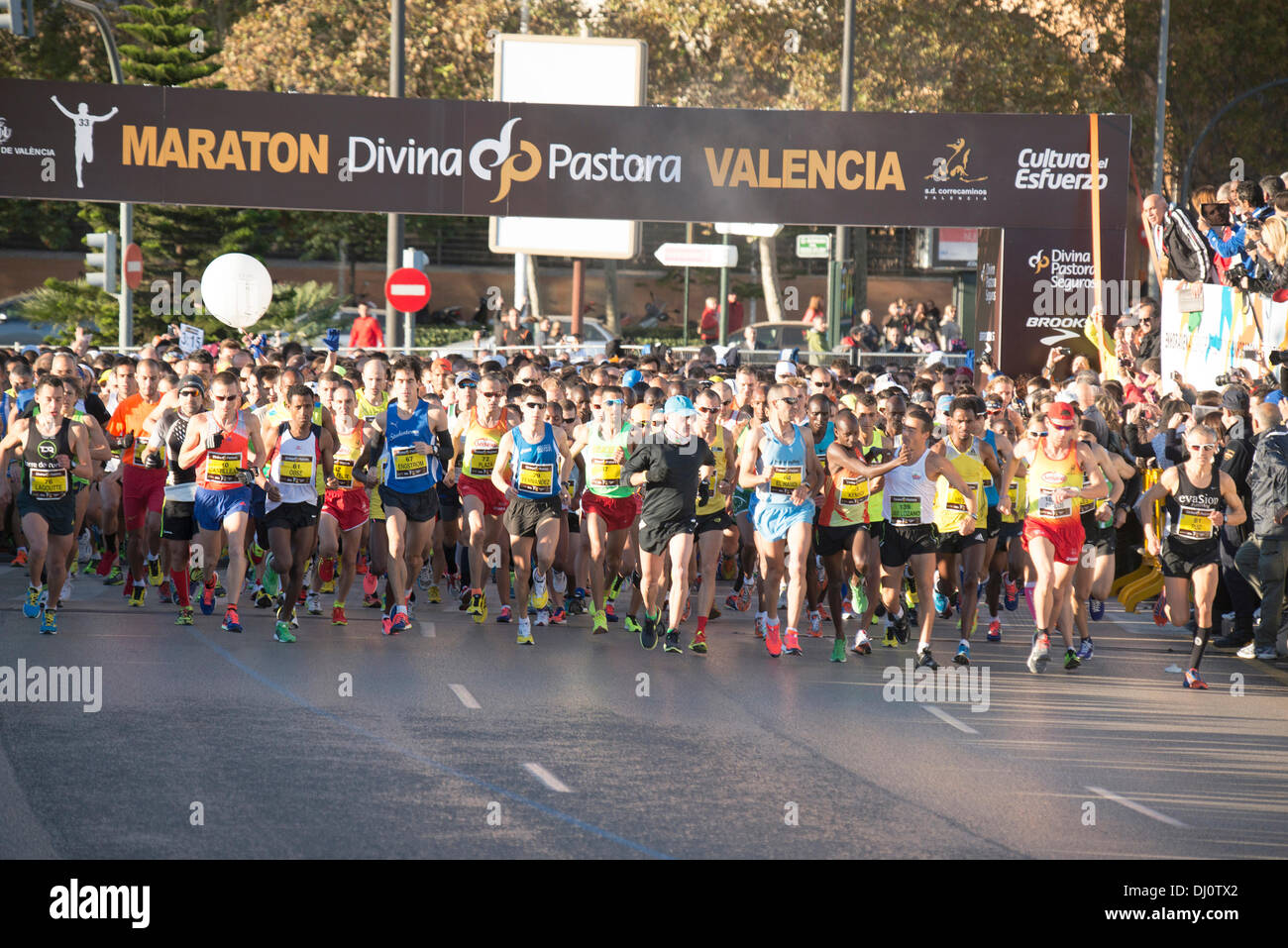 Valencia, Spagna. 17 novembre 2013. Migliaia sono venuti a partecipare al 33 Divina Pastora Maratona in Valencia © Salva Garrigues/Alamy Live News Foto Stock