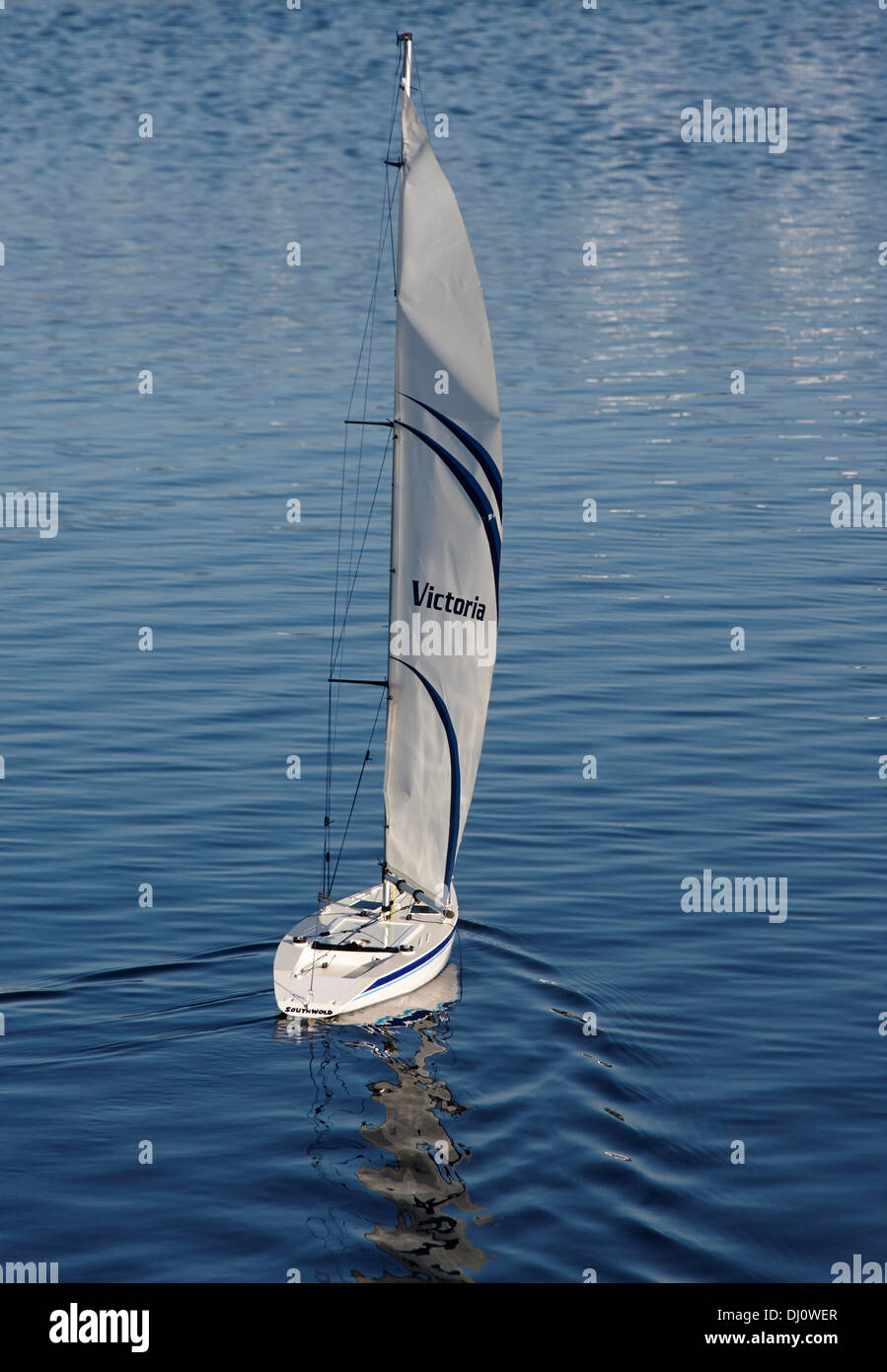 Radio modello controllato yacht Foto Stock