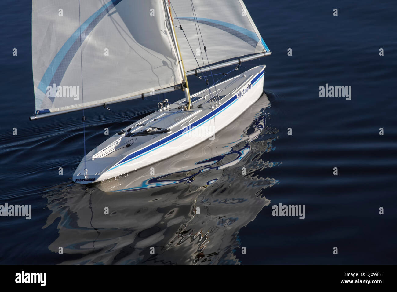 Radio modello controllato yacht Foto Stock