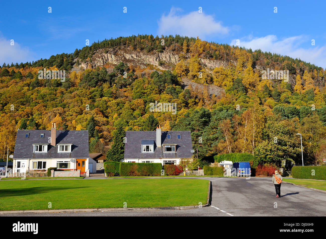 Craigendarroch collina dietro Ballater, Aberdeenshire, Scozia Foto Stock