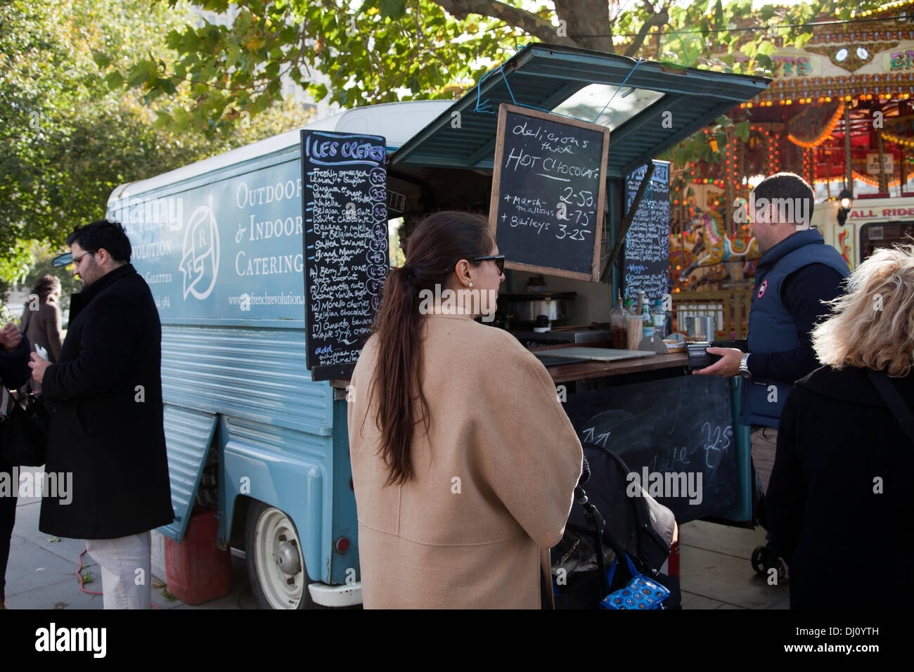 Mobile cibo gourmet Van su Londra Southbank - REGNO UNITO Foto Stock