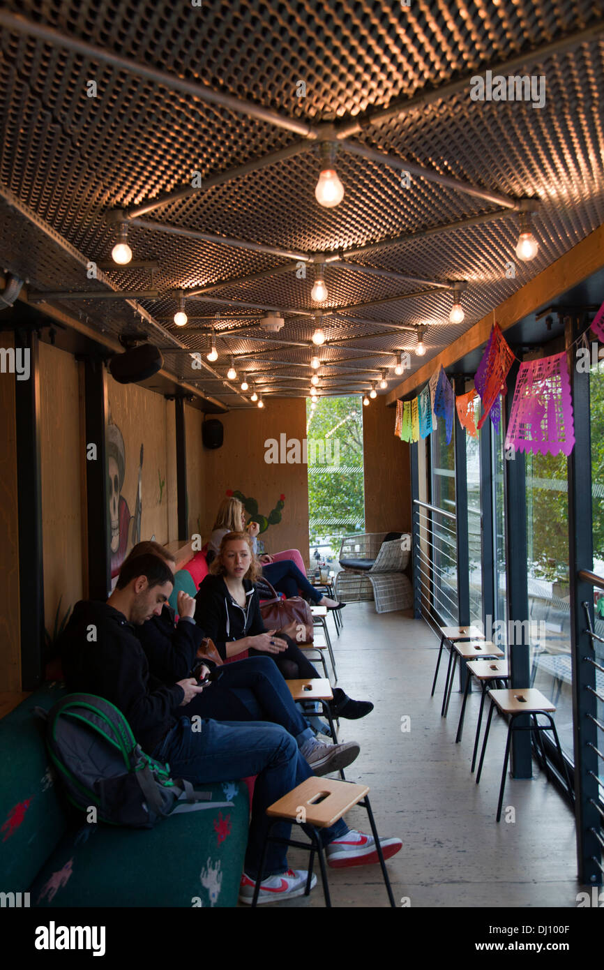 Ristorante Wahaca bevande salotto - Southbank in London REGNO UNITO Foto Stock