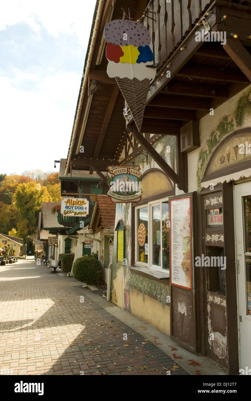 Strada di ciottoli Helen Georgia USA Foto Stock