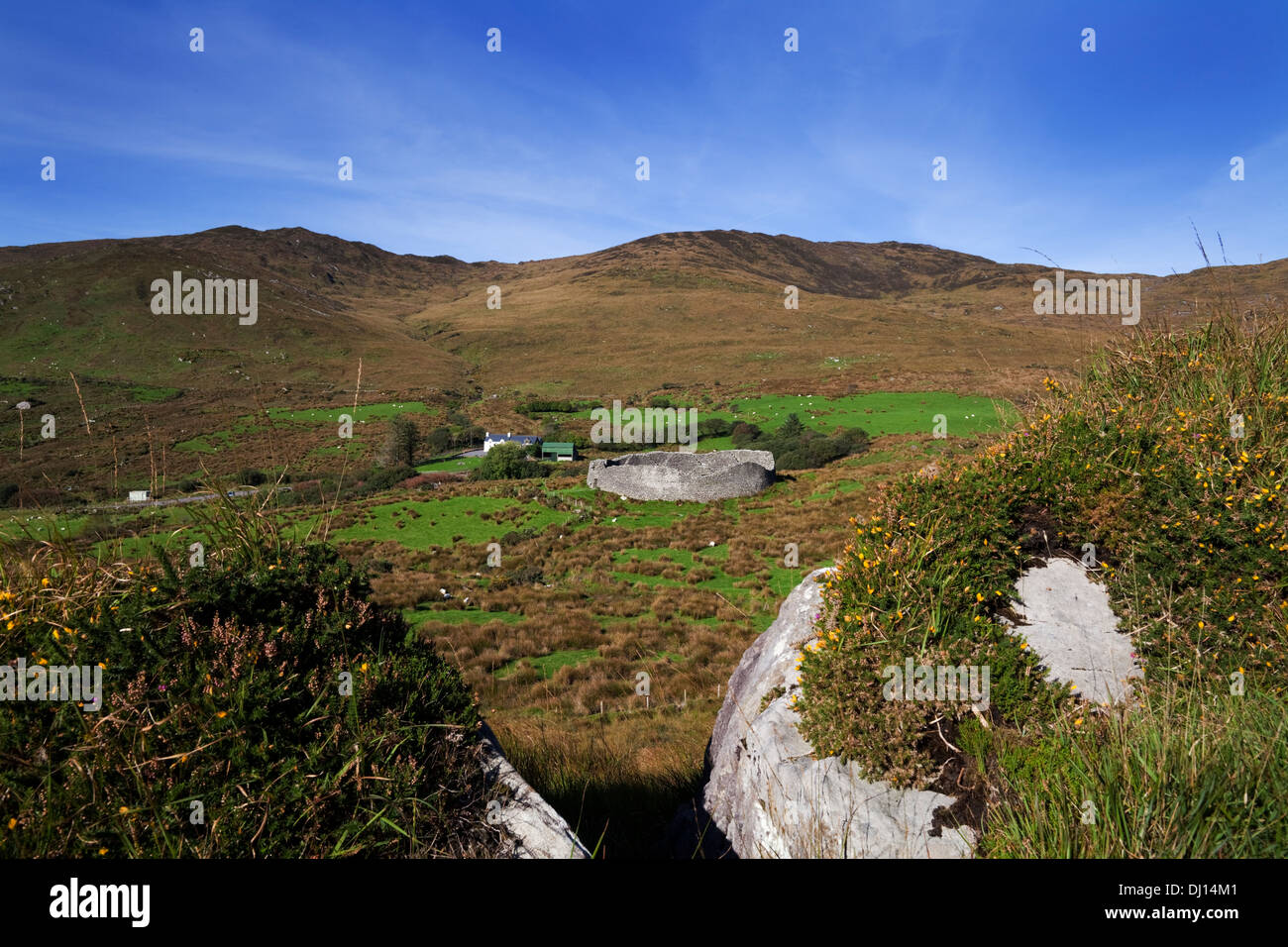 Staigue Fort a duemila anni fa uno dei migliori conservati Cashels o anello forti in Irlanda, vicino Sneem, Ring of Kerry County Kerry, Irlanda Foto Stock