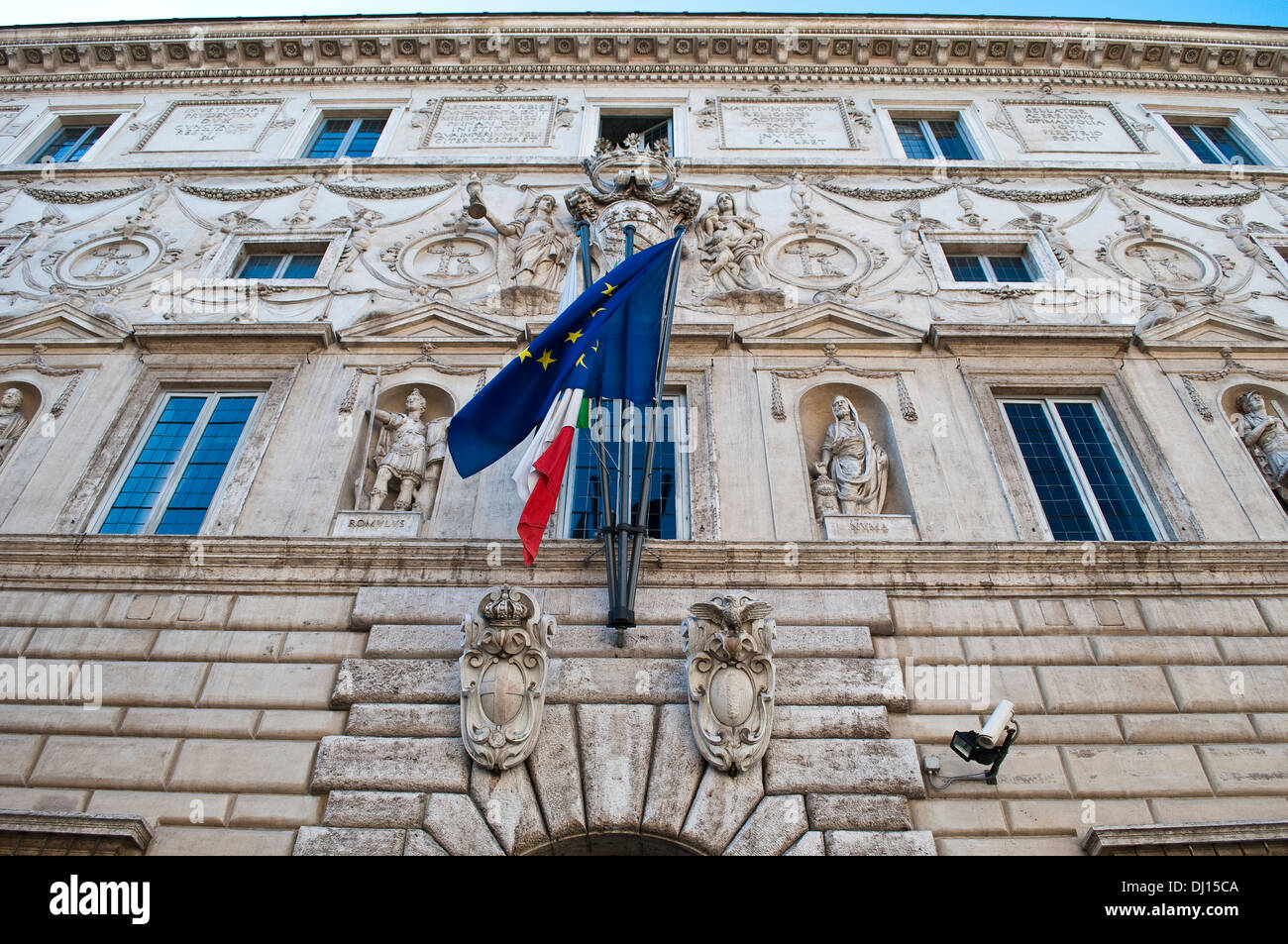 Palazzo Spada facciata del XVI secolo palazzo rinascimentale progettato da Francesco Borromini, Roma, Italia Foto Stock