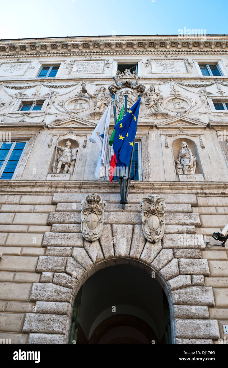 Palazzo Spada facciata del XVI secolo palazzo rinascimentale progettato da Francesco Borromini, Roma, Italia Foto Stock