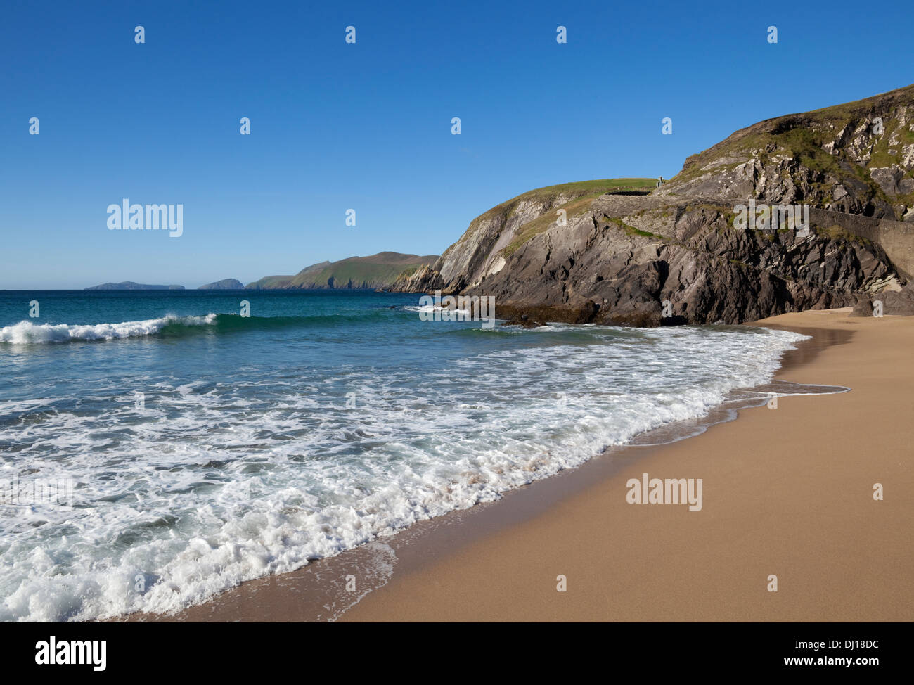Spiaggia Coumeenoole; Slea testa; penisola di Dingle; Contea di Kerry, Irlanda Foto Stock