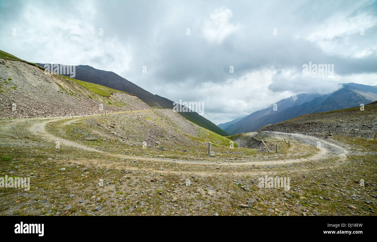 Giro della strada a serpentina Foto Stock
