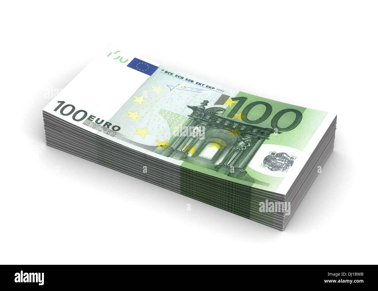 Pila di Euro Foto Stock