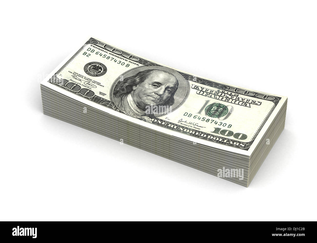Pila di dollari Foto Stock