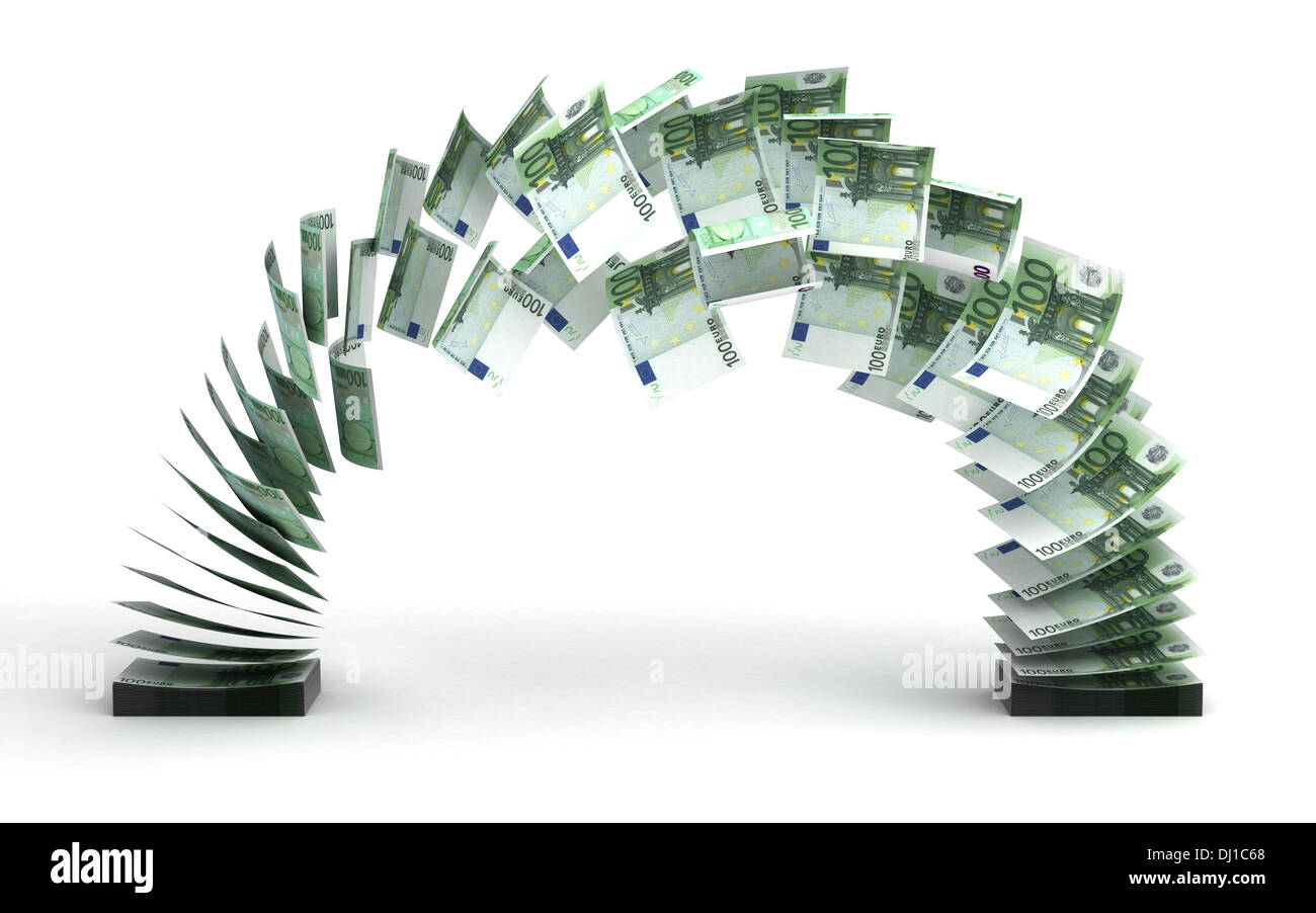 Trasferimento Euro (isolato con percorso di clipping) Foto Stock