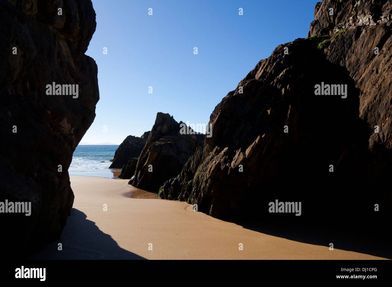 Spiaggia Coumeenoole; Slea testa; penisola di Dingle; Contea di Kerry, Irlanda Foto Stock