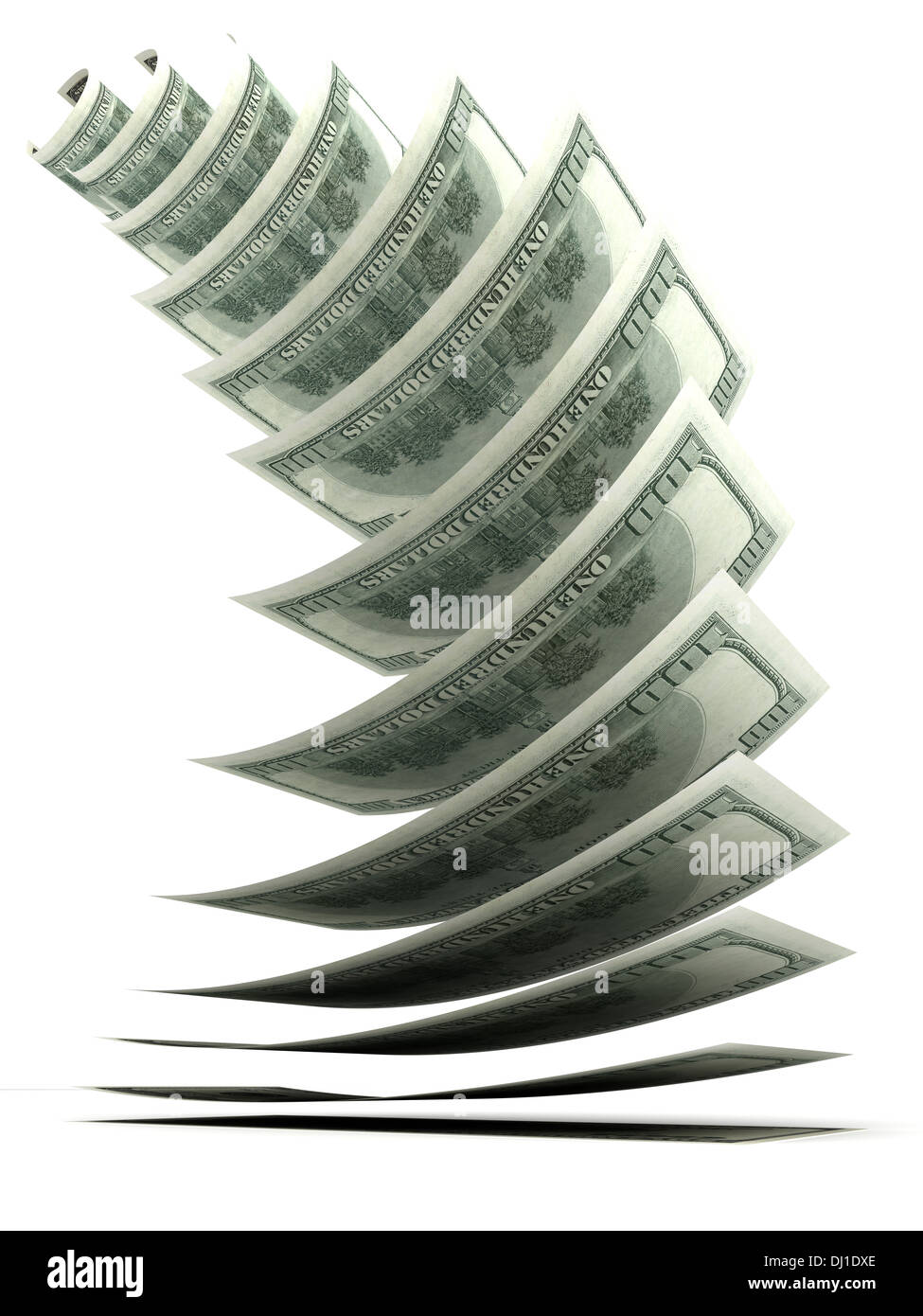 Calo del dollaro (isolato con percorso di clipping) Foto Stock