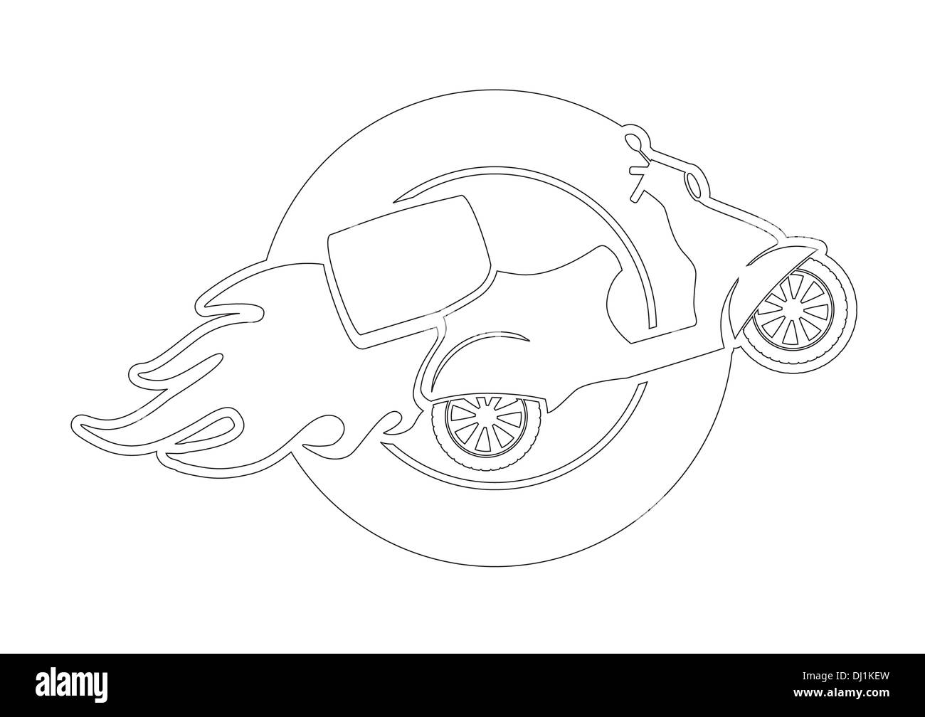 Vector Scooter Foto Stock
