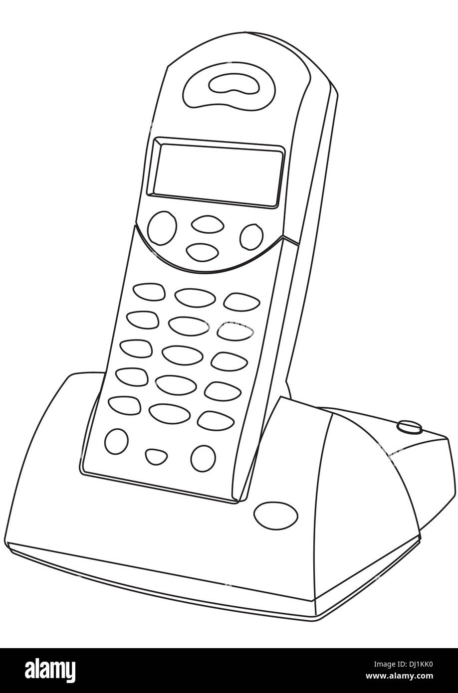 Telefono cordless vettore Foto Stock