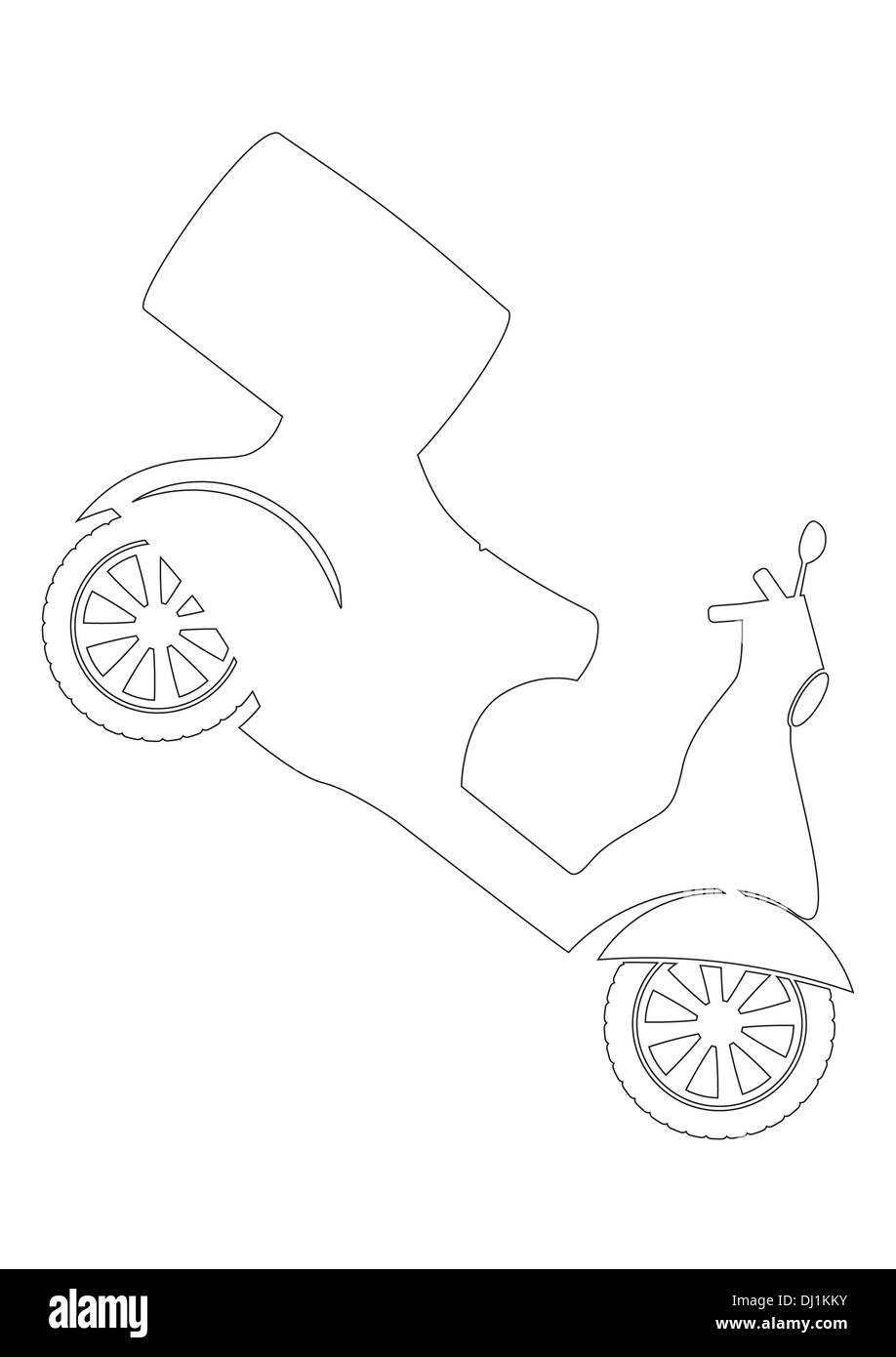 Vector Scooter Foto Stock